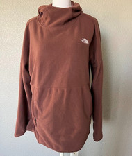 The North Face Brown Fleece Pullover Hoodie Sweatshirt Size Medium