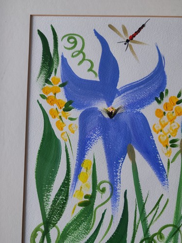 BERYL MAILE Original Signed Floral Painting in Gouache on Paper - Picture 7 of 22