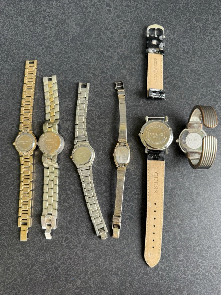 Lote De 6 Relojes De Colección Mujer Timetech Ecclissi Seiko Guess Rumors Trendz Reparación Foto 2 de 4
