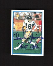 Charlie Joiner Autograph Signed 1985 Topps Stickers Chargers