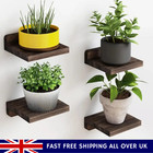 4-Pack Small Floating Shelves | 5-Inch Mini Wood Wall Shelves | Display Ledges