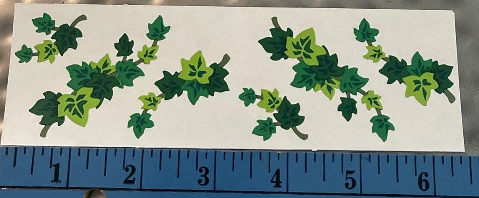 Pegatinas de la señora Grossman plantas de hiedra follaje verde jardín vintage 1996 1 hoja Foto 4 de 4