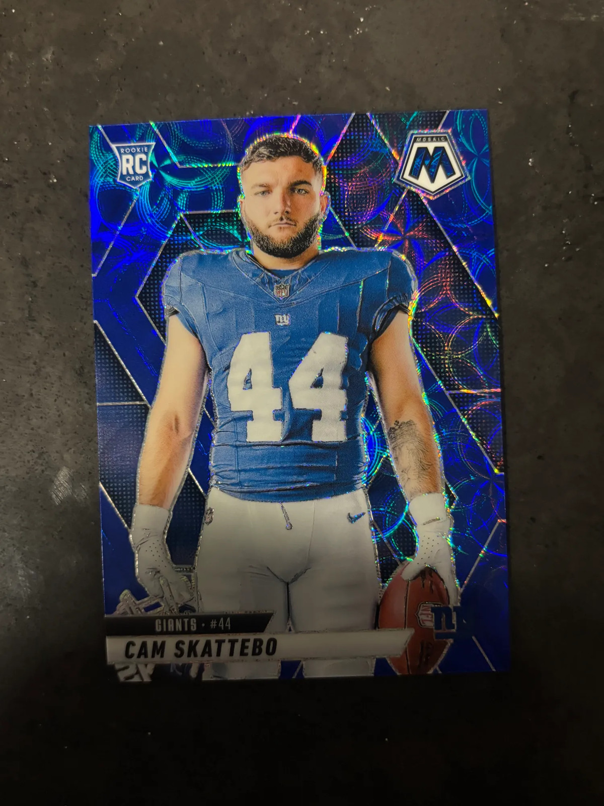 Cam Skattebo 2025 Panini Mosaic Football #271 RC Blue Scope