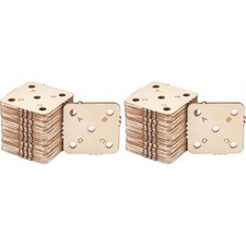 24 Stck. Quadratische Webkarte, 1,8 x 1,8 Zoll 5 L&ouml;cher Karten Handgefertigte Webwerkzeuge7634