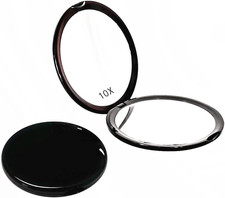Magnifying Compact Mirror for Purse - 1x/10x Magnification Travel Makeup Mirror