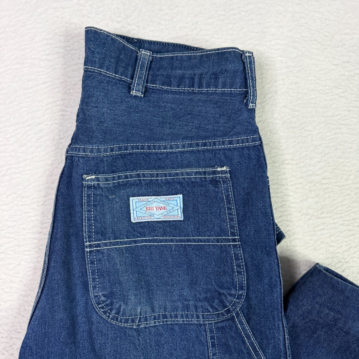 Vintage 70s Big Yank Denim Dark Wash Carpenter Jeans 29x28