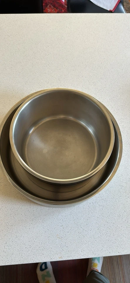 2 tazones para servir Ittala C. Seth-Andersson de acero inoxidable - buen estado - ¡raros! Foto 4 de 4