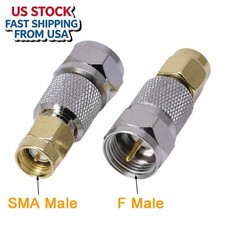 2pcs SMA Male Jack to F Type Male Plug RF Coaxial Adapter SMA to F Connector TV