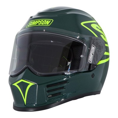 Simpson Motorcycle Speed Bandit Helmet - 12 O'Clock Green - Small SPB127SM