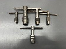 (u) STARRETT CRAFTSMAN GENERAL MILLERS FALLS 6pc T HANDLE TAP WRENCH SET - USA