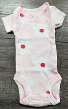 Baby Girl Clothes Nwot Carter's Preemie Pink Daisy Flower Bodysuit