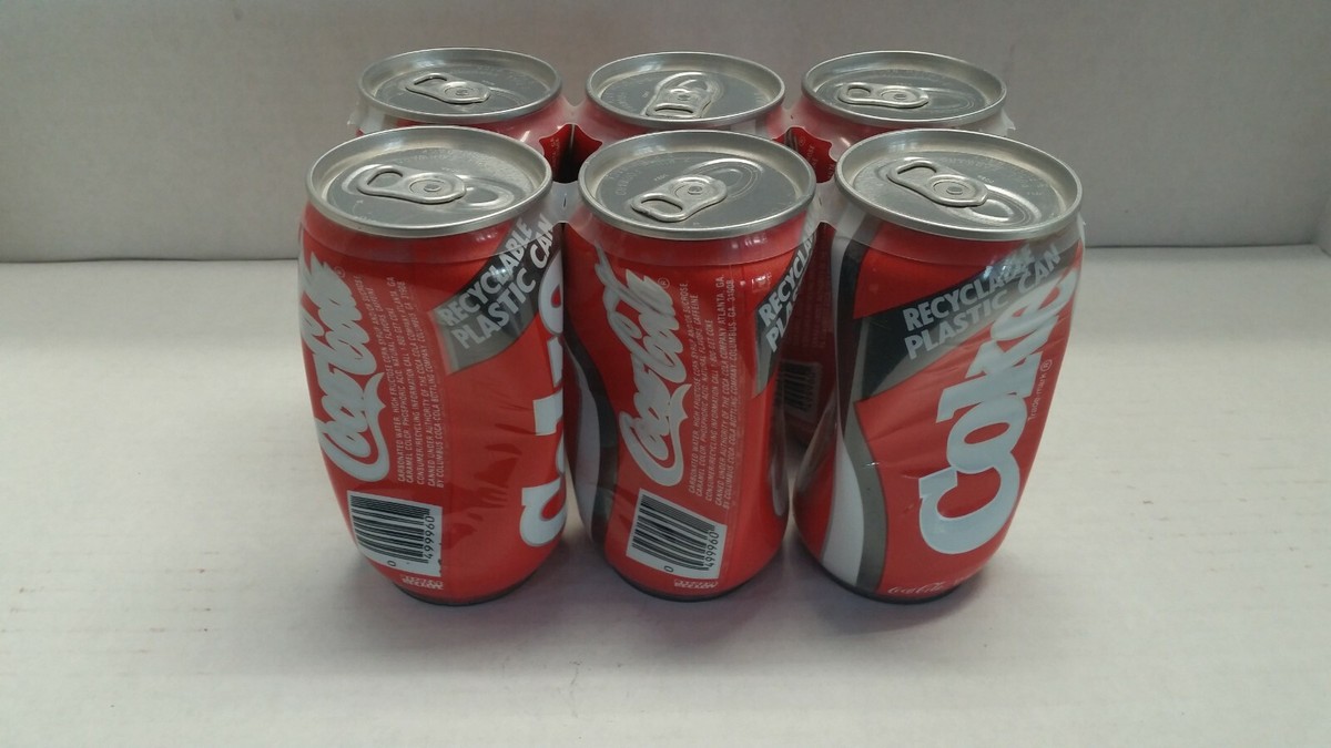Very Rare 6 Pack Coca-Cola Coke Recyclable Plastic Cans Test