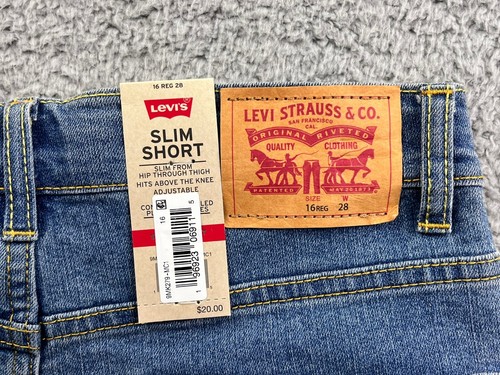 Levi's Boy's Size 16 Slim Fit Jean Shorts Medium Wash - Picture 6 of 7