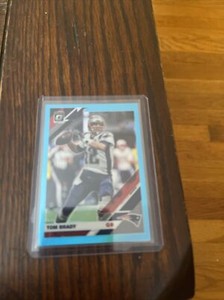 2019 PANINI DONRUSS OPTIC #63 TOM BRADY AQUA BLUE PRIZM PATRIOTS SP #165/299