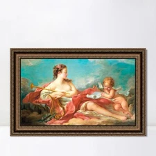 Framed Canvas Giclee Print Art The Muse Erato by Francois Boucher Home Decor
