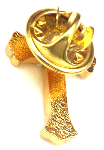 Crucifix Catholic Pin Badge Holy Cross Brooch Religious Gold Colour - Photo 4 sur 4