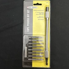 Pro Series By KR Tools #11907 10 PC Power Bit Set. NOS