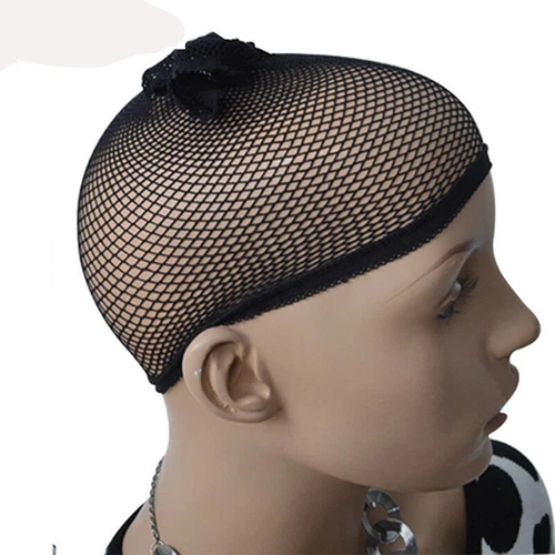 OSEMY Perückenkappen schwarz Caps Mesh elastisch Haar 3 Stück schwarz Mesh Perig Cap Netz - Bild 2 von 5