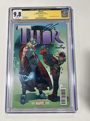 Thor 1 CGC 9.8 JSA 2014 MARVEL Signed Jason Aaron Authenticated