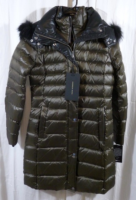 andrew marc fur trim puffer coat