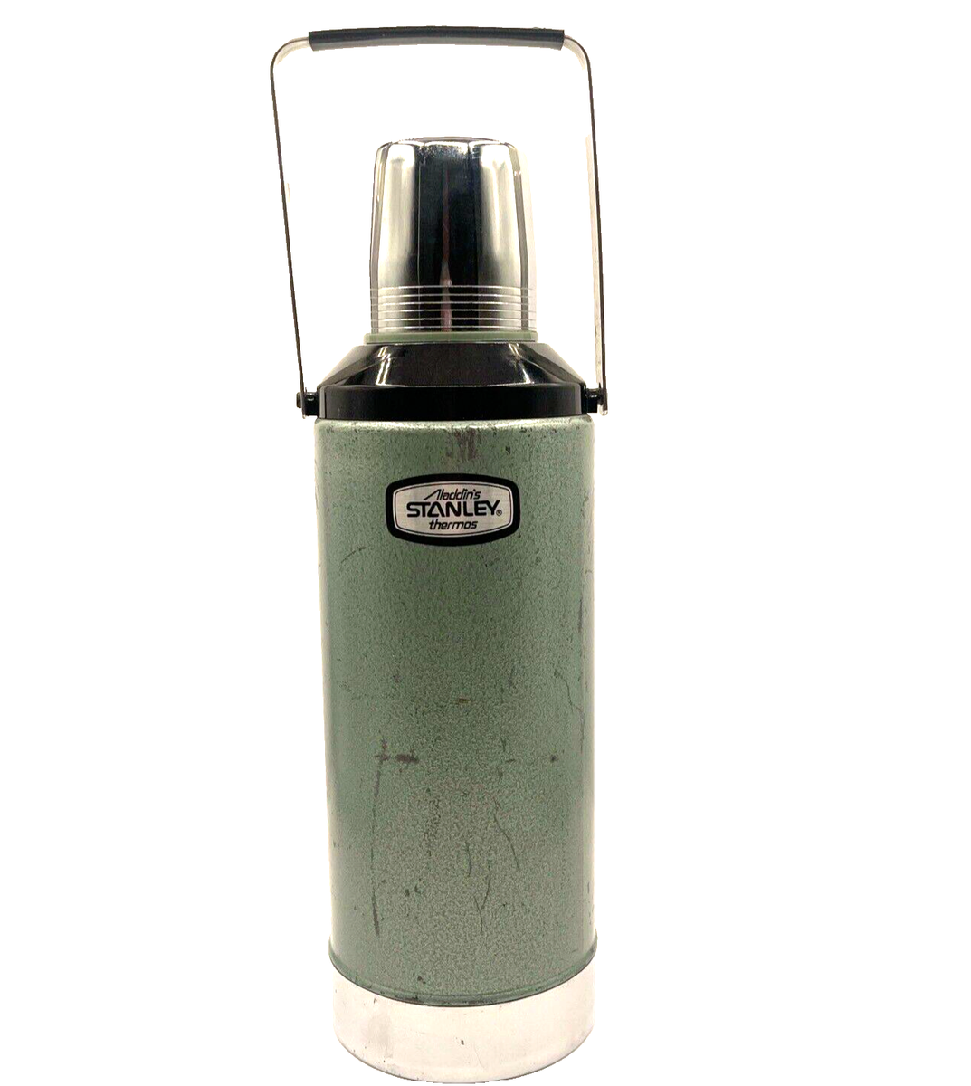 Aladdin Stanley Thermos - Green with Handle Stopper and Cup | eBay