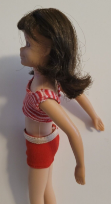 MATTEL vintage #1040 SKOOTER DOLL Brunette Straight Leg w/OUTFIT