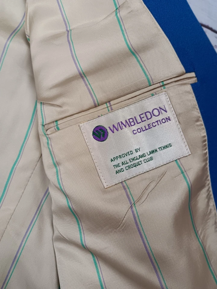 Blazer Wimbledon by Racquet Club para hombre 44 botones oro oscuro vintage  Foto 4 de 4