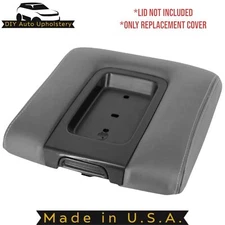 2014-2019 For Chevy Silverado Leatherette Center Console Lid Cover Dk Ash (Gray)