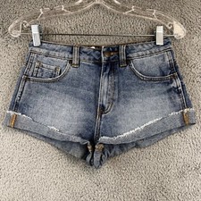 Kendall Kylie The Hipster Short Sz 24 Denim Distressed