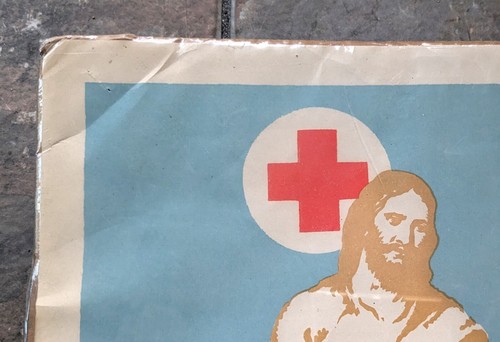 Vintage WWI Help Your RED CROSS Lithograph Poster by Hubert Chapin 22"x14" - Picture 4 of 4