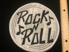 NEW Rock N Roll Large Patch - NICE - 6.5 inch Round - Extra Patches Ship FREE