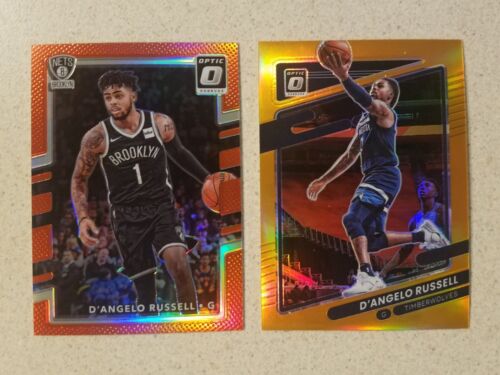 #'d D'angelo Russell Optic Prizm Lot x2: 2017 Red /99, 2021 Orange /199 | Lakers - Picture 1 of 6