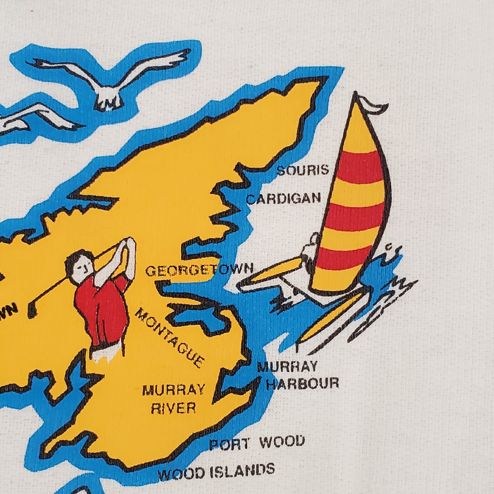 Vintage 80s Prince Edward Island Map Graphic Swea… - image 6