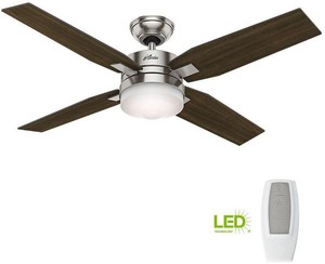 Ceiling Fan Light Hunter 50 In 4 Reversible Blades Remote Control