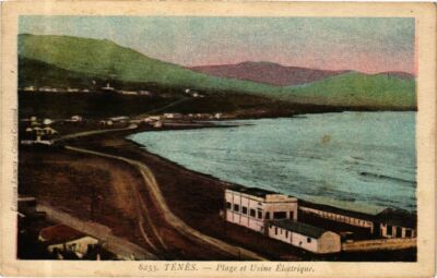CPA AK Algerien-Tenes-Strand und Kraftwerk (237450)