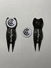 Crosshairs Divot Tool & Cleveland Golf 1" Coin Style Golf Marker - A Beauty!