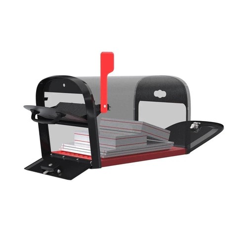NEW! Oasis 360 Black, Large, Steel, Locking Parcel Mailbox With 2-Access Doors - Picture 9 of 13