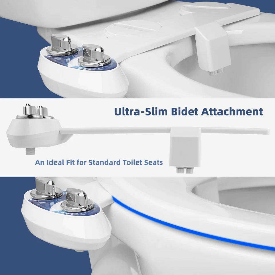 Bidet Fresh Water Spray Kit Non Electric Toilet Seat Attachment Pressure Control - Image 4 of 4