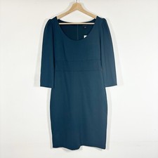 NWT Ann Taylor Teal Sheath Dress 3/4 Sleeves  Teal Sz 0