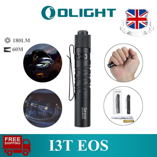 Olight I3T EOS 180 Lumens Mini Torch Slim Tail Switch LED Key Chain
