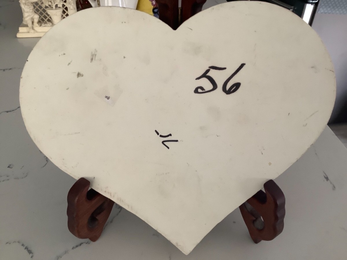 Plaque vintage en bois en forme de coeur : décoration d'intérieur de maison de campagne - France