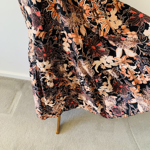Seed Heritage Knot Front Maxi Dress Size AU 16 US 12 Flutter Cap Sleeve Floral - Picture 8 of 15