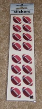 Paper House Sticky Pix Stickers ~ Footballs  NIP