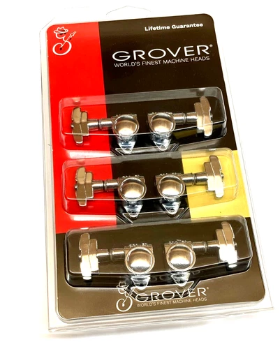 Grover Chrome Super Roto-Grip Locking Guitar Tuners for Gibson LP/SG® 509C