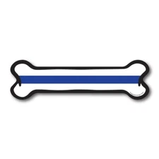 Thin Blue Line Dog Bone Magnet 2 x 7" Heavy Duty Decal for Car Truck SUV