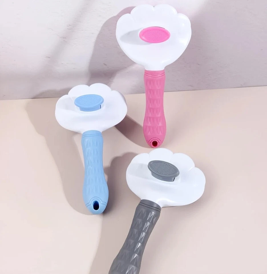 Depiladora para mascotas perro gato peine aseo masaje deshedding cepillo autolimpiante, Foto 3 de 3