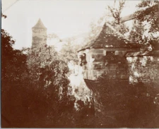 Germany, Rothenburg, Fortification Pits Vintage Print Silver Print