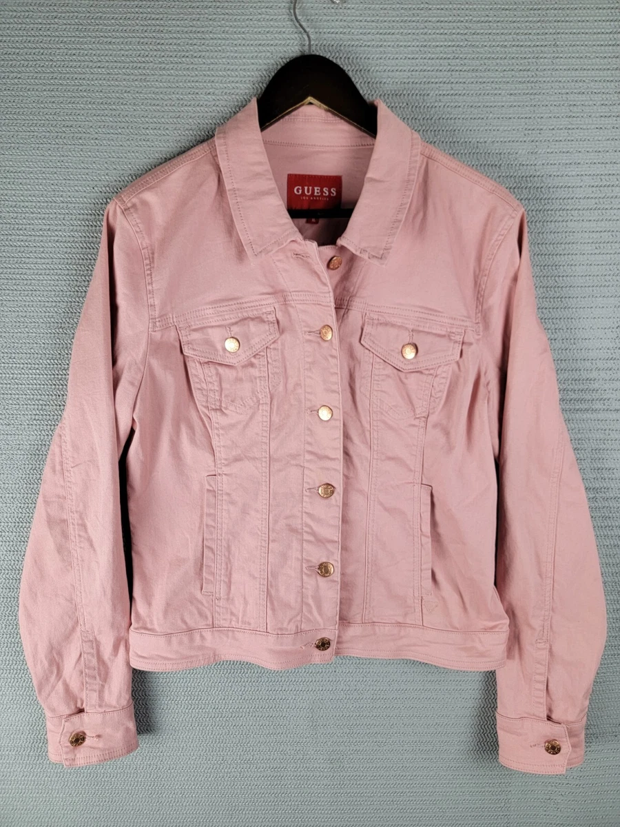 Guess pink hotsell denim jacket