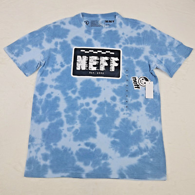 Neff Speedy Blue Clouds Tie Dye Short Sleeve T-Shirt Men's Size S, M, L, XL