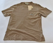 Scotch & Soda Amsterdam Men's Tee Size S Brown Embroidered Logo - Pocket